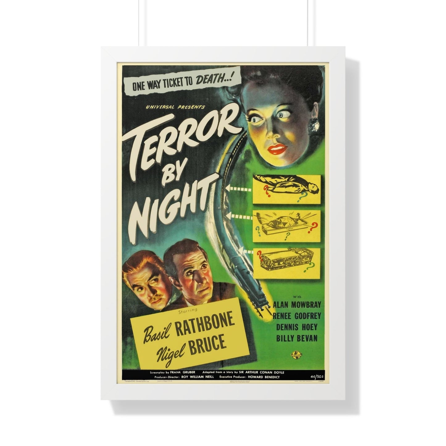 TERROR BY NIGHT 1946 - Framed Movie Poster-20" x 30"-The Sticker Space