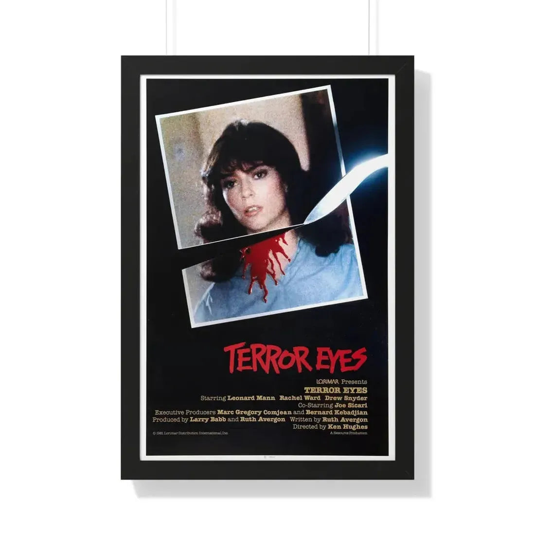 TERROR EYES (2) 1981 - Framed Movie Poster 20" x 30" Black - The Sticker Space
