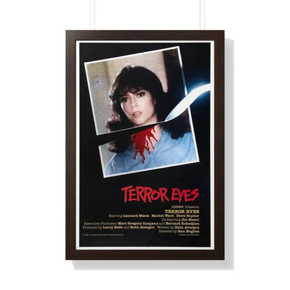 TERROR EYES (2) 1981 - Framed Movie Poster 20" x 30" Walnut - The Sticker Space