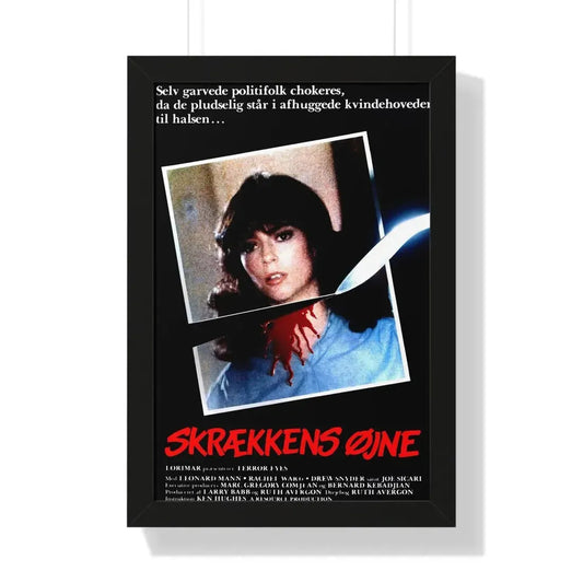TERROR EYES (NIGHT SCHOOL) DANISH 1981 - Framed Movie Poster 16″ x 24″ Black - The Sticker Space