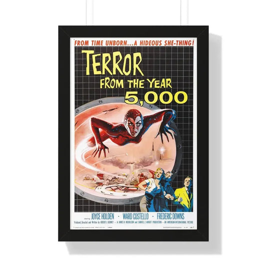 TERROR FROM THE YEAR 5,000 1958 - Framed Movie Poster 16″ x 24″ Black - The Sticker Space