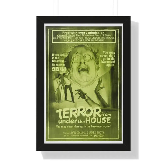 TERROR FROM UNDER THE HOUSE (AFTER JENNY DIED) 1971 - Framed Movie Poster 16″ x 24″ Black - The Sticker Space