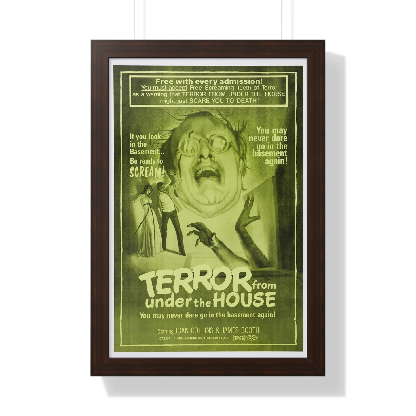 TERROR FROM UNDER THE HOUSE (AFTER JENNY DIED) 1971 - Framed Movie Poster-16″ x 24″-The Sticker Space