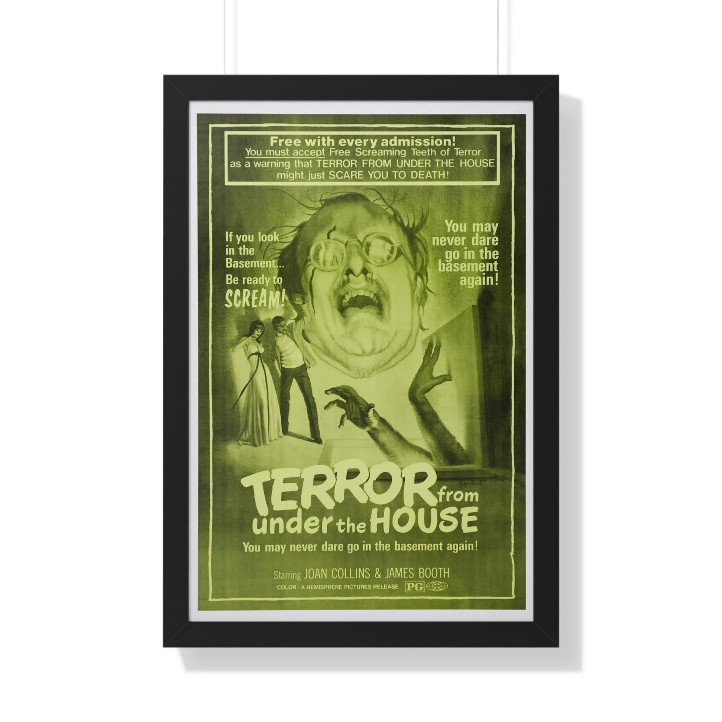 TERROR FROM UNDER THE HOUSE (AFTER JENNY DIED) 1971 - Framed Movie Poster-20" x 30"-The Sticker Space