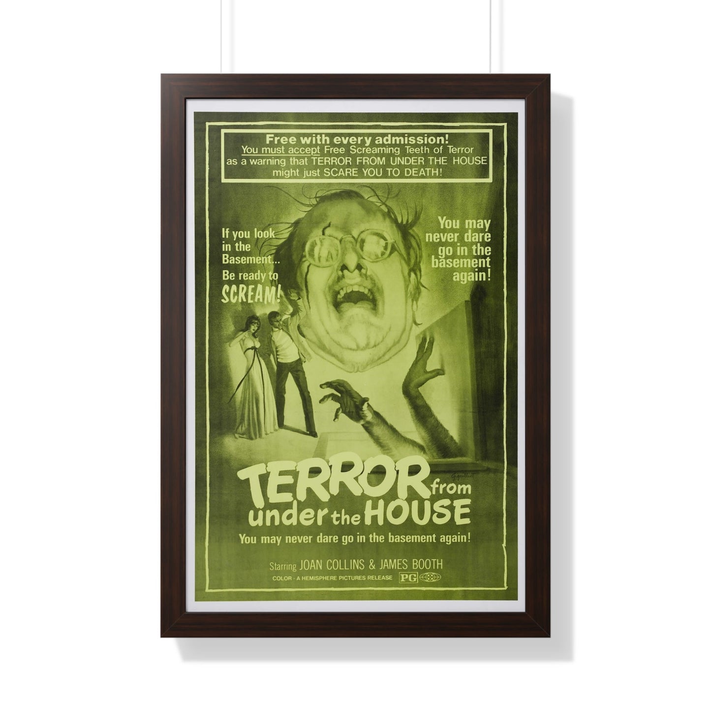 TERROR FROM UNDER THE HOUSE (AFTER JENNY DIED) 1971 - Framed Movie Poster-20" x 30"-The Sticker Space