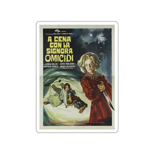 TERROR HOUSE (ITALIAN) 1972 Movie Poster STICKER Vinyl Die-Cut Decal 2 Inch - The Sticker Space