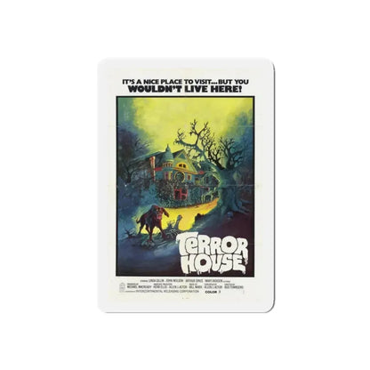TERROR HOUSE (TERROR AT RED WOLF INN) 1972 Movie Poster - Refrigerator Magnet 4 Inch Die-Cut - The Sticker Space