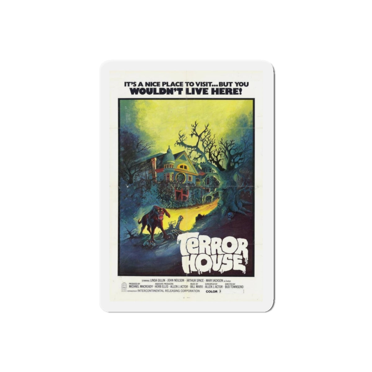 TERROR HOUSE (TERROR AT RED WOLF INN) 1972 Movie Poster - Refrigerator Magnet-5" x 5"-The Sticker Space