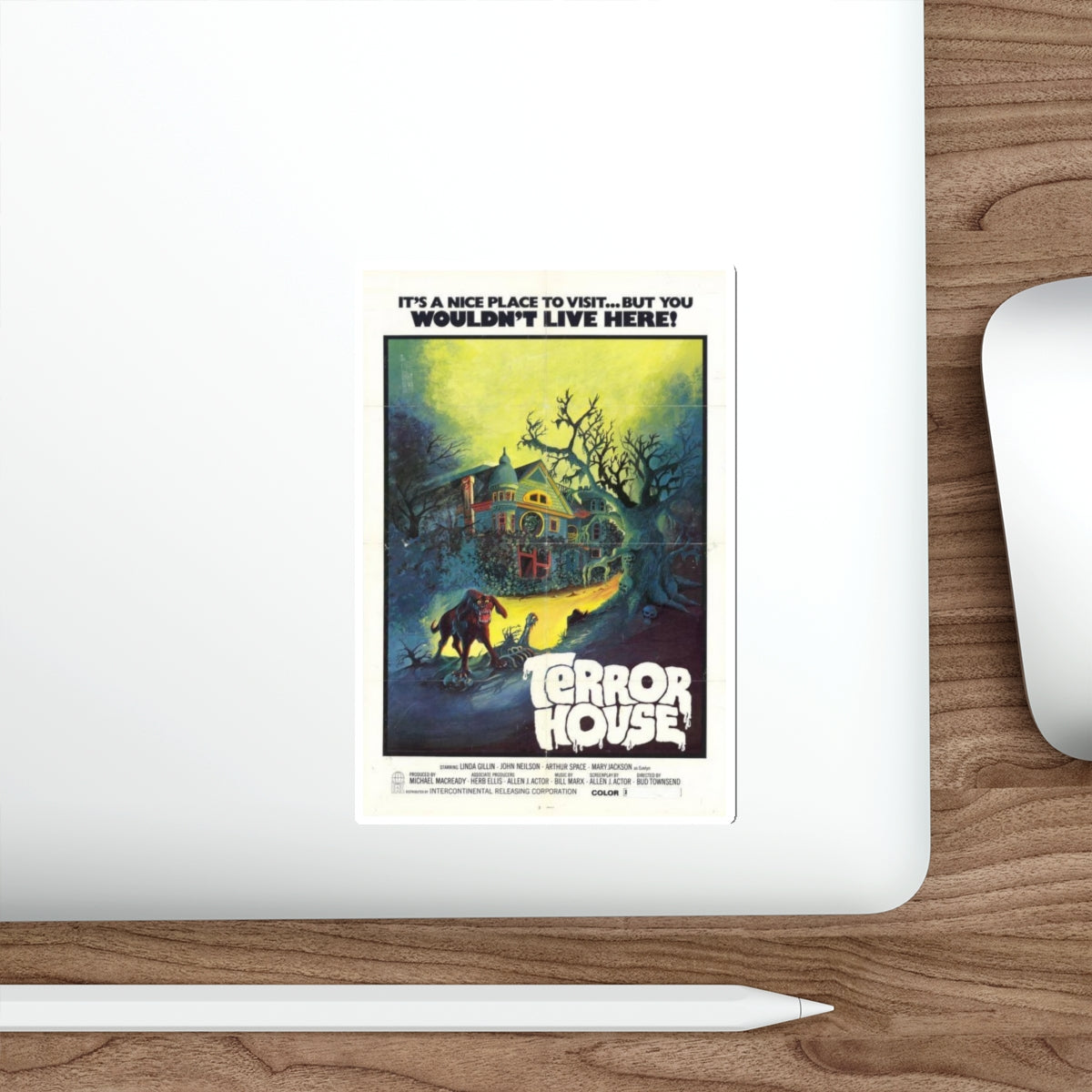 TERROR HOUSE (TERROR AT RED WOLF INN) 1972 Movie Poster STICKER Vinyl Die-Cut Decal-The Sticker Space