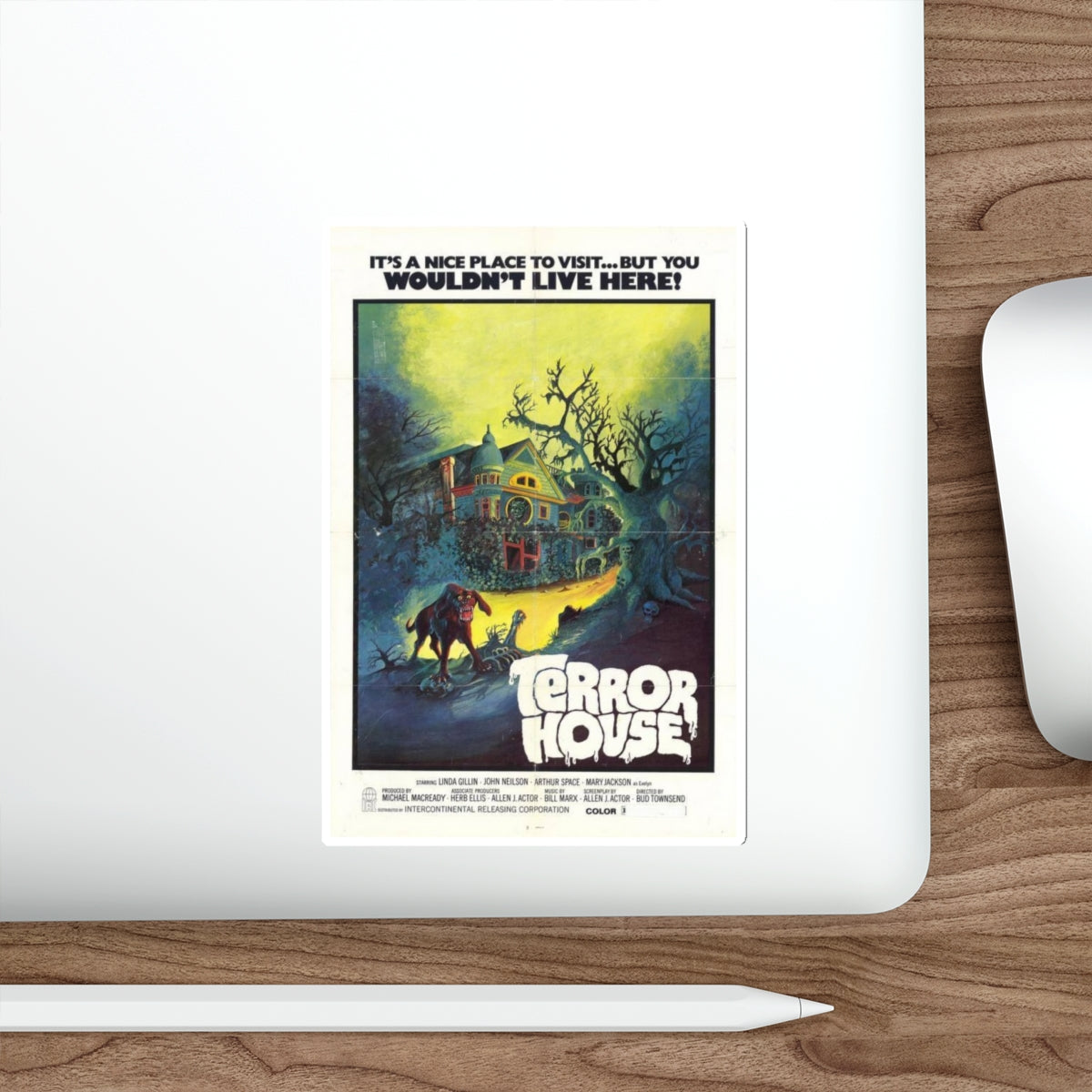 TERROR HOUSE (TERROR AT RED WOLF INN) 1972 Movie Poster STICKER Vinyl Die-Cut Decal-The Sticker Space