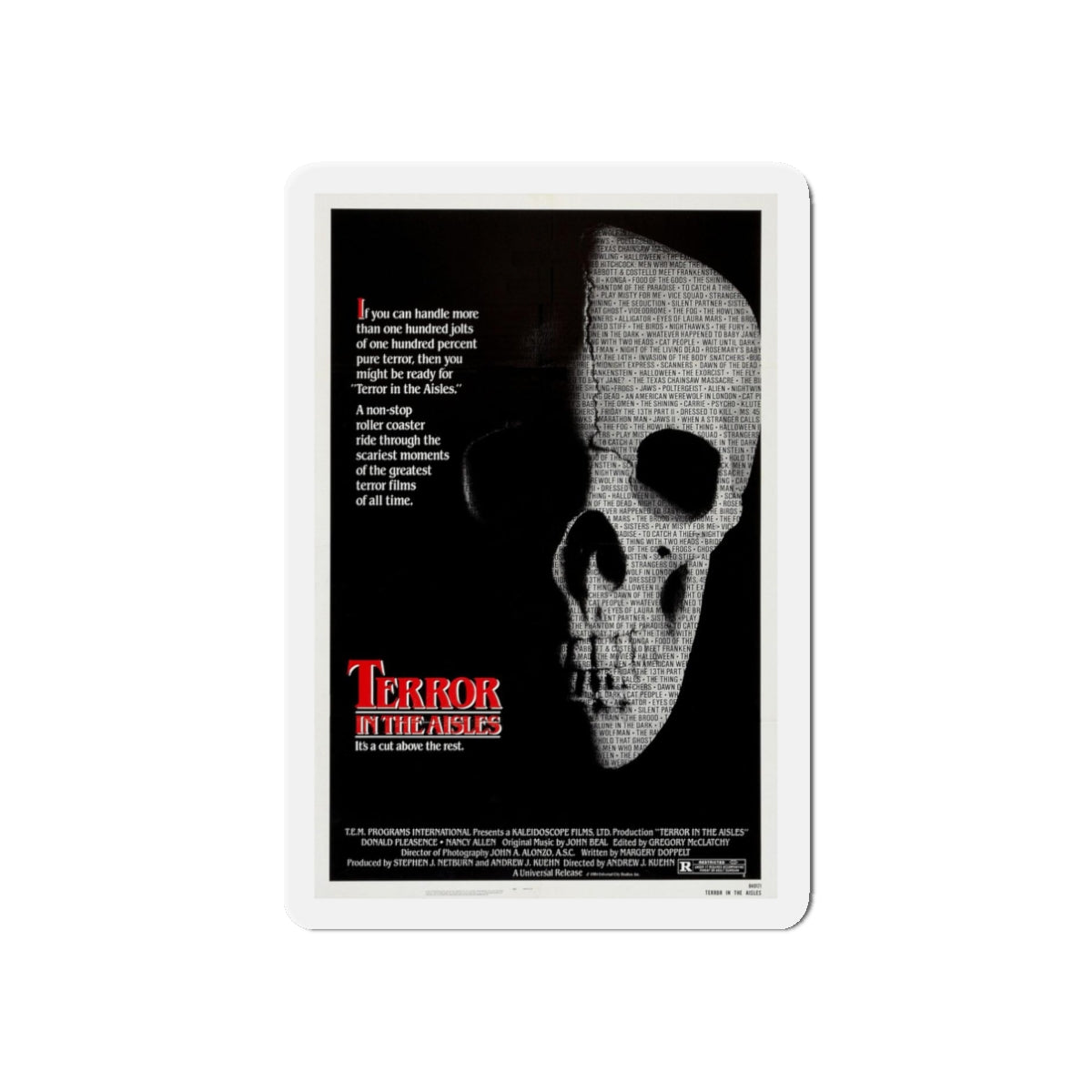 TERROR IN THE AISLES 1984 Movie Poster - Refrigerator Magnet-3" x 3"-The Sticker Space