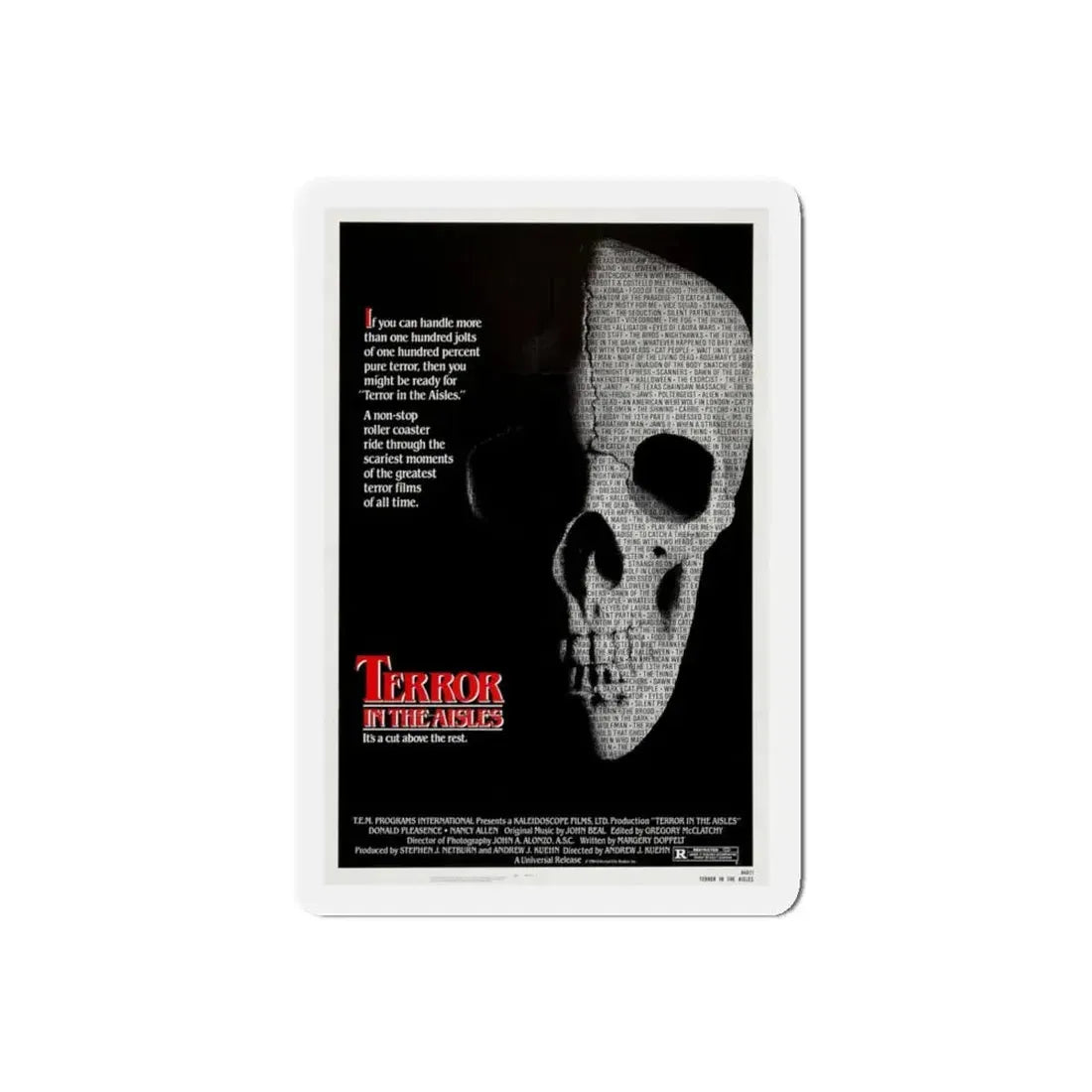 TERROR IN THE AISLES 1984 Movie Poster - Refrigerator Magnet 5 Inch Die-Cut - The Sticker Space
