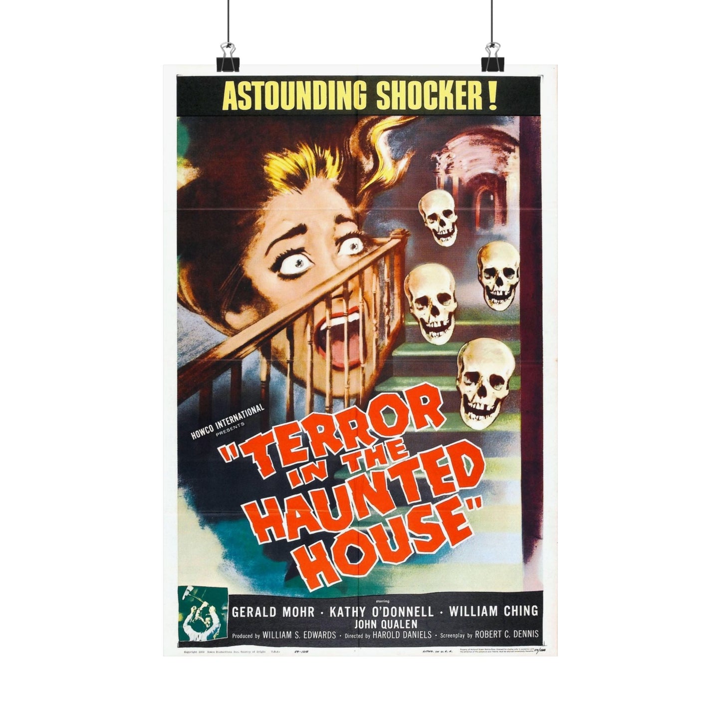 TERROR IN THE HAUNTED HOUSE 1958 - Paper Movie Poster-12″ x 18″-The Sticker Space