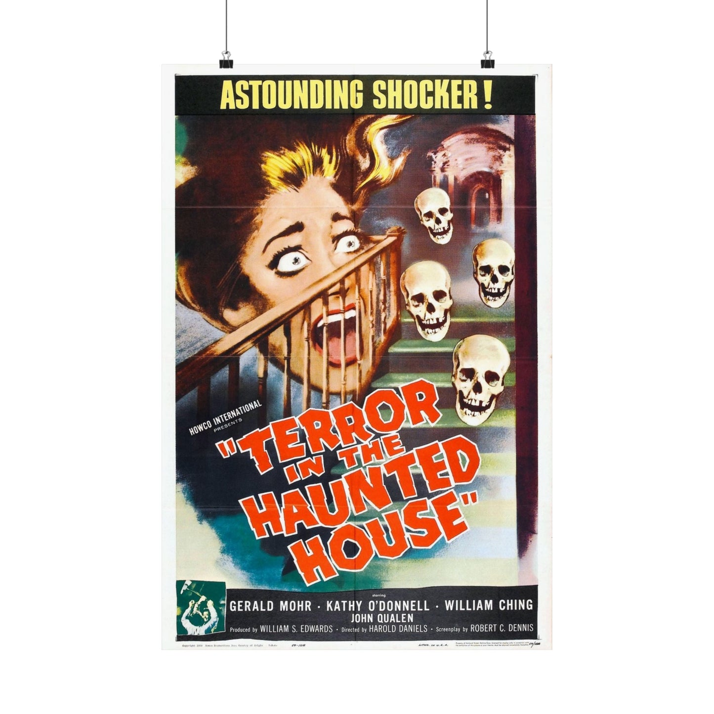 TERROR IN THE HAUNTED HOUSE 1958 - Paper Movie Poster-20″ x 30″-The Sticker Space