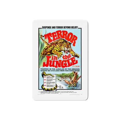 TERROR IN THE JUNGLE 1968 Movie Poster - Refrigerator Magnet 6 Inch Die-Cut - The Sticker Space