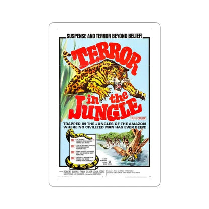 TERROR IN THE JUNGLE 1968 Movie Poster - STICKER Vinyl Kiss-Cut Decal 3 Inch White - The Sticker Space