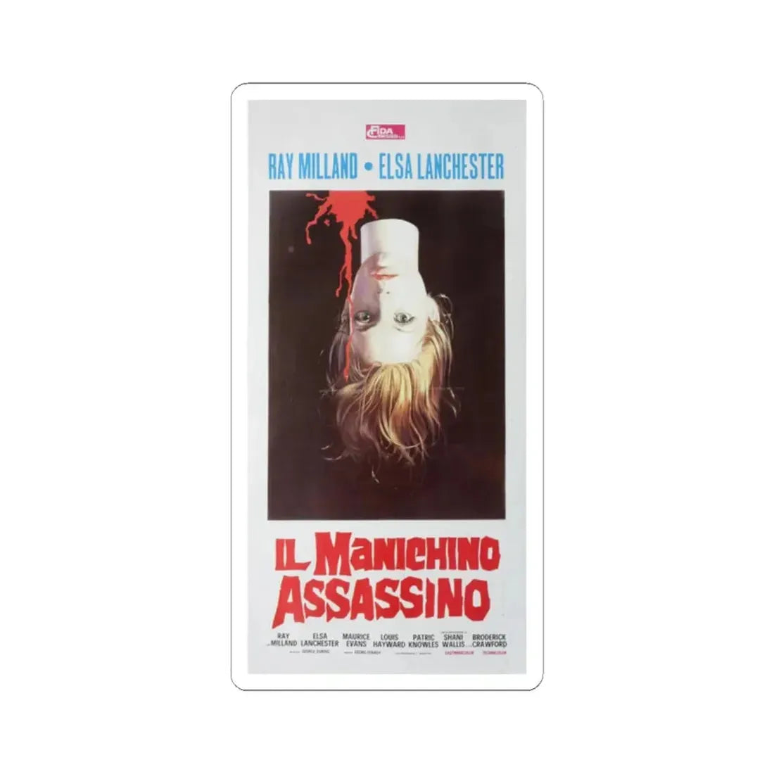 TERROR IN THE WAX MUSEUM (ITALIAN) 1973 Movie Poster - STICKER Vinyl Kiss-Cut Decal 2 Inch White - The Sticker Space