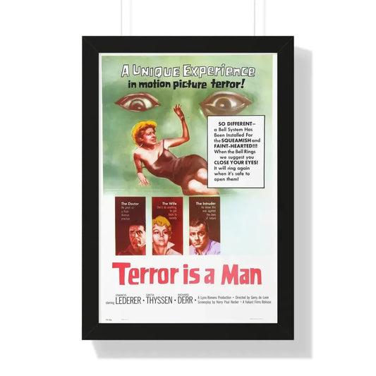 TERROR IS A MAN 1959 - Framed Movie Poster 16″ x 24″ Black - The Sticker Space