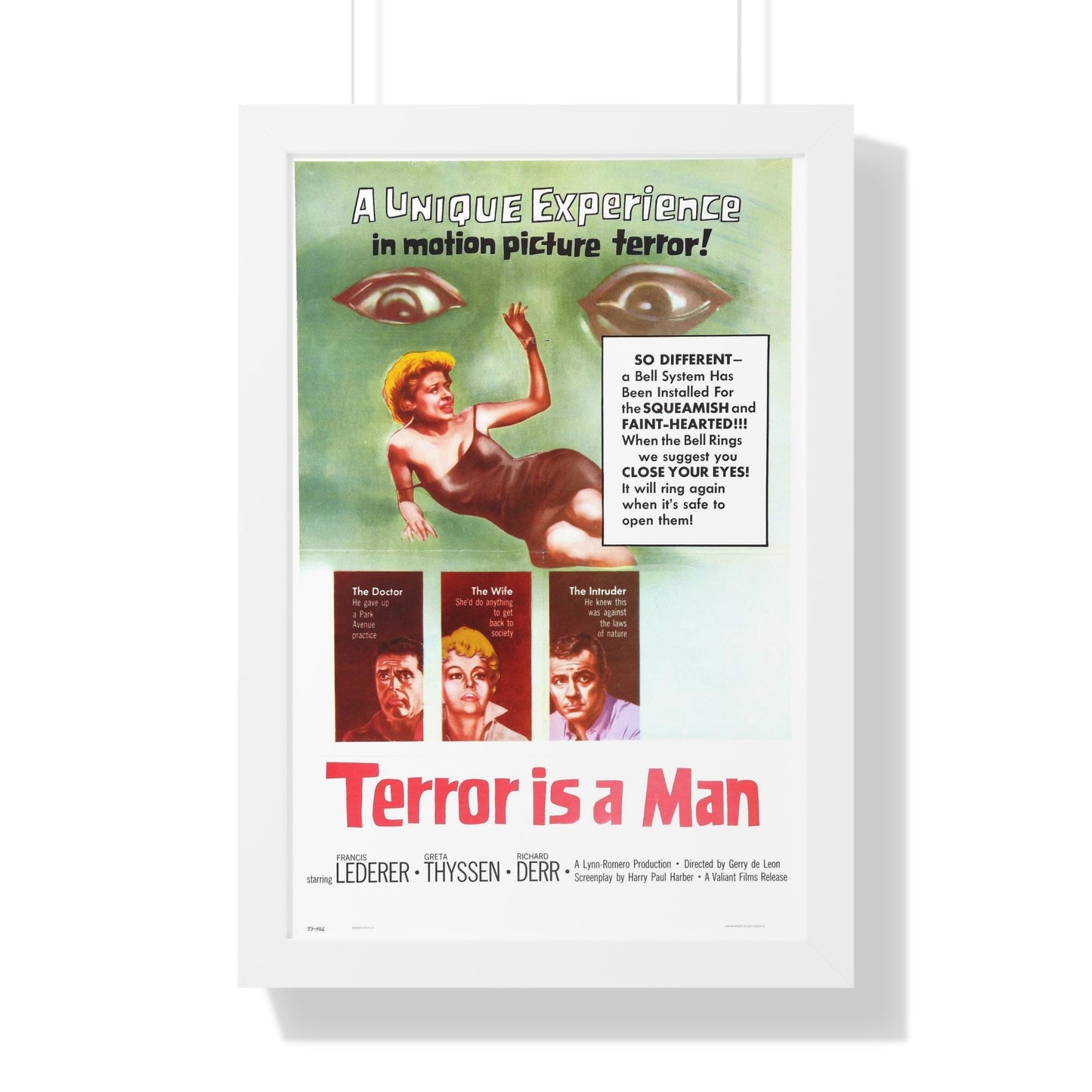 TERROR IS A MAN 1959 - Framed Movie Poster-16″ x 24″-The Sticker Space