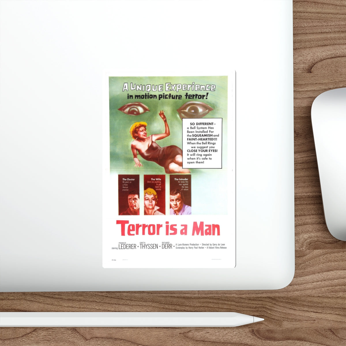 TERROR IS A MAN 1959 Movie Poster STICKER Vinyl Die-Cut Decal-The Sticker Space