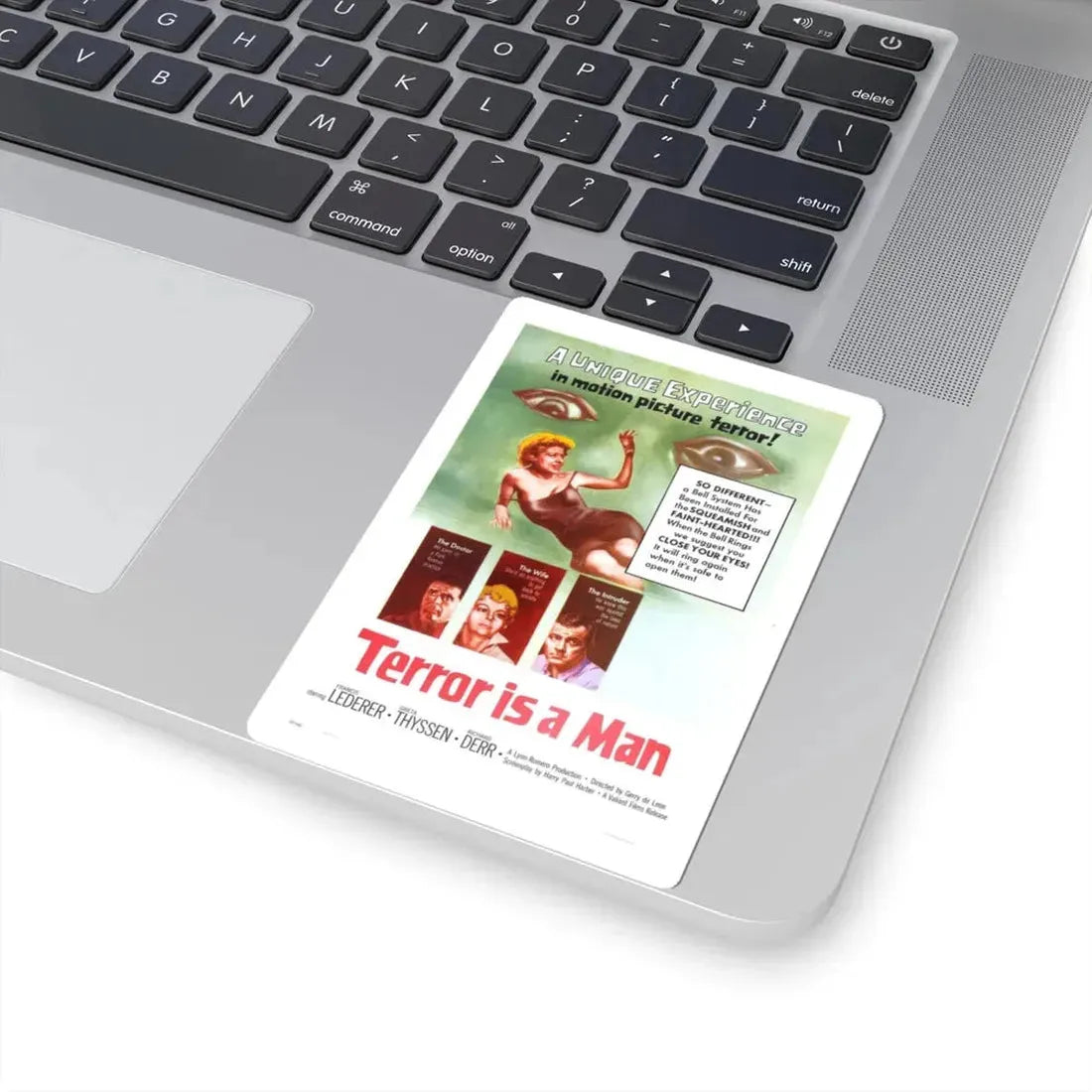 TERROR IS A MAN 1959 Movie Poster - STICKER Vinyl Kiss-Cut Decal - The Sticker Space