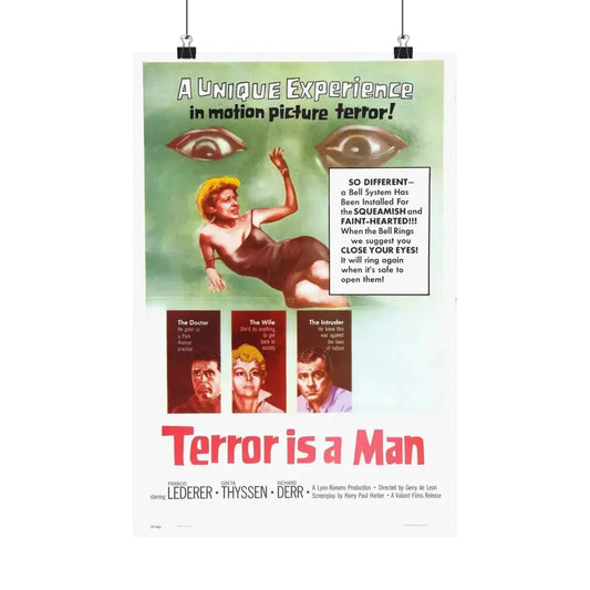 TERROR IS A MAN 1959 - Paper Movie Poster 12″ x 18″ Matte - The Sticker Space
