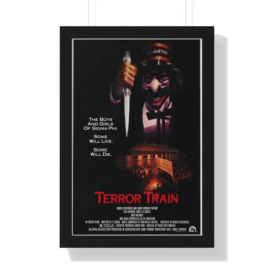 TERROR TRAIN 1980 - Framed Movie Poster 16″ x 24″ Black - The Sticker Space