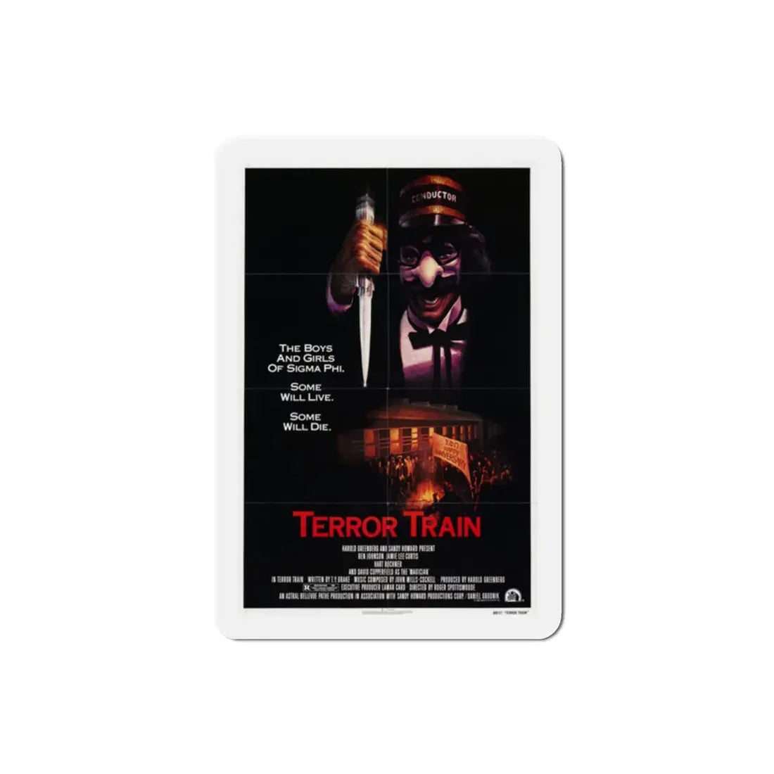 Terror Train 1980 Movie Poster Refrigerator Magnet 2 Inch - The Sticker Space
