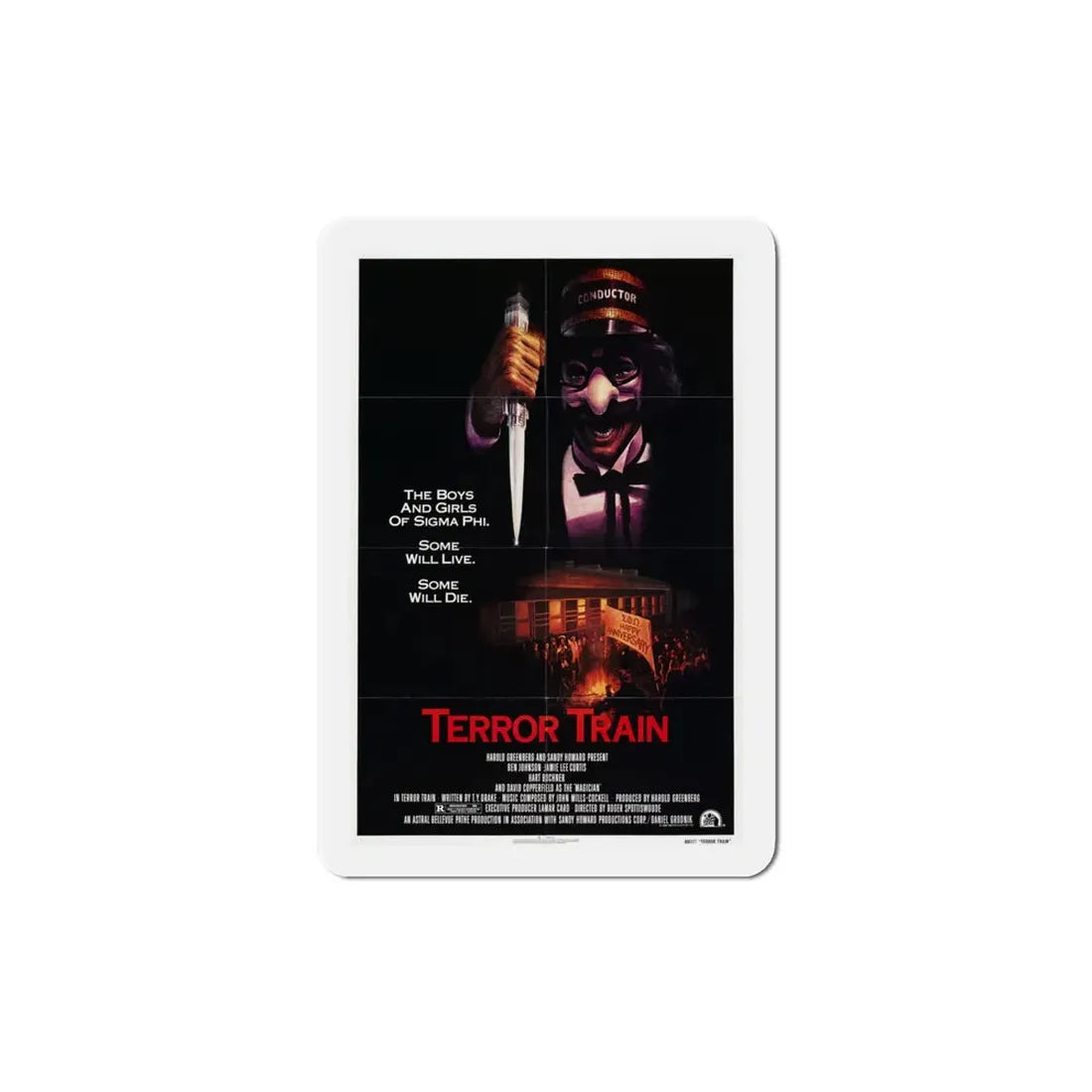 Terror Train 1980 Movie Poster Refrigerator Magnet 4 Inch - The Sticker Space