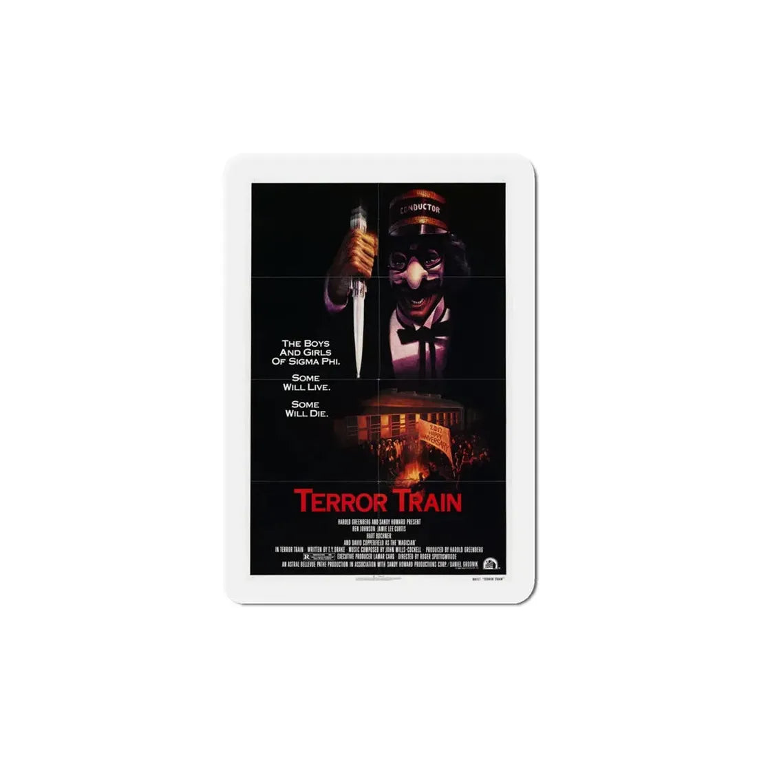 Terror Train 1980 Movie Poster Refrigerator Magnet 5 Inch - The Sticker Space