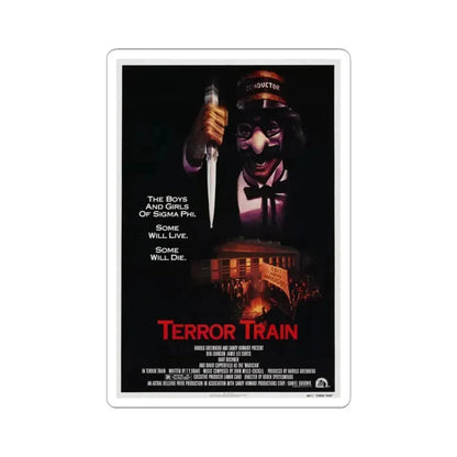 TERROR TRAIN 1980 Movie Poster - STICKER Vinyl Kiss-Cut Decal 6 Inch White - The Sticker Space