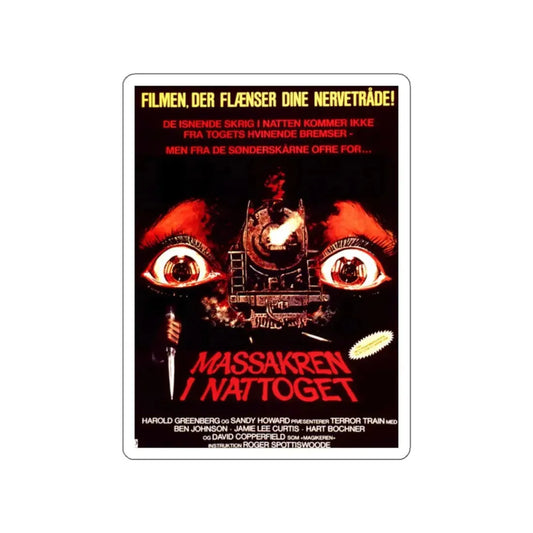 TERROR TRAIN (DANISH) 1980 Movie Poster STICKER Vinyl Die-Cut Decal 2 Inch - The Sticker Space