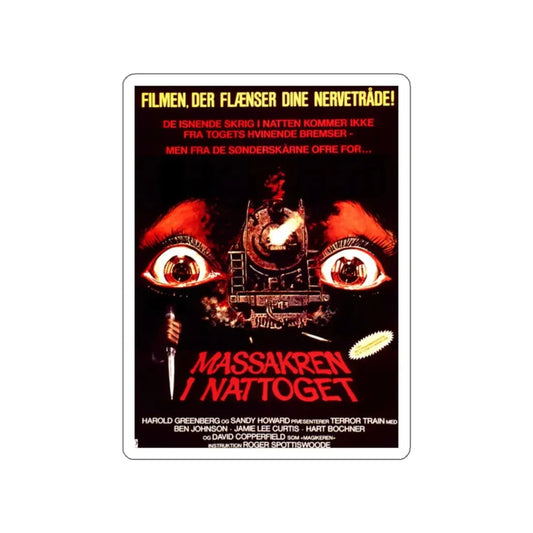 TERROR TRAIN (DANISH) 1980 Movie Poster STICKER Vinyl Die-Cut Decal 2 Inch - The Sticker Space