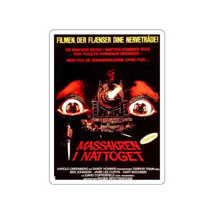 TERROR TRAIN (DANISH) 1980 Movie Poster STICKER Vinyl Die-Cut Decal 3 Inch - The Sticker Space