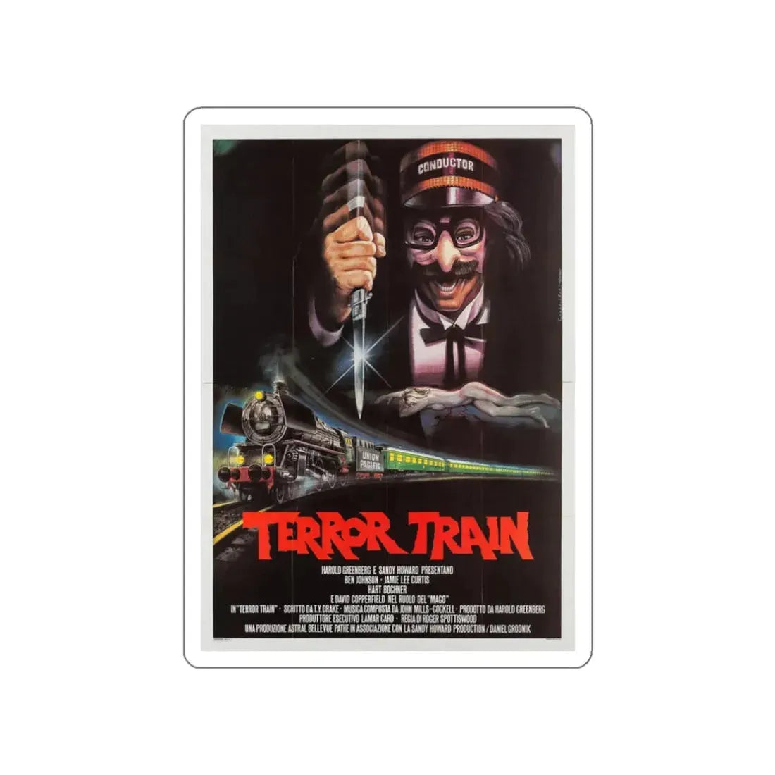 TERROR TRAIN (ITALIAN) 1980 Movie Poster STICKER Vinyl Die-Cut Decal 3 Inch - The Sticker Space