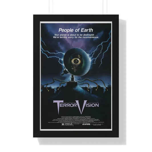 TERRORVISION 1986 - Framed Movie Poster 16″ x 24″ Black - The Sticker Space