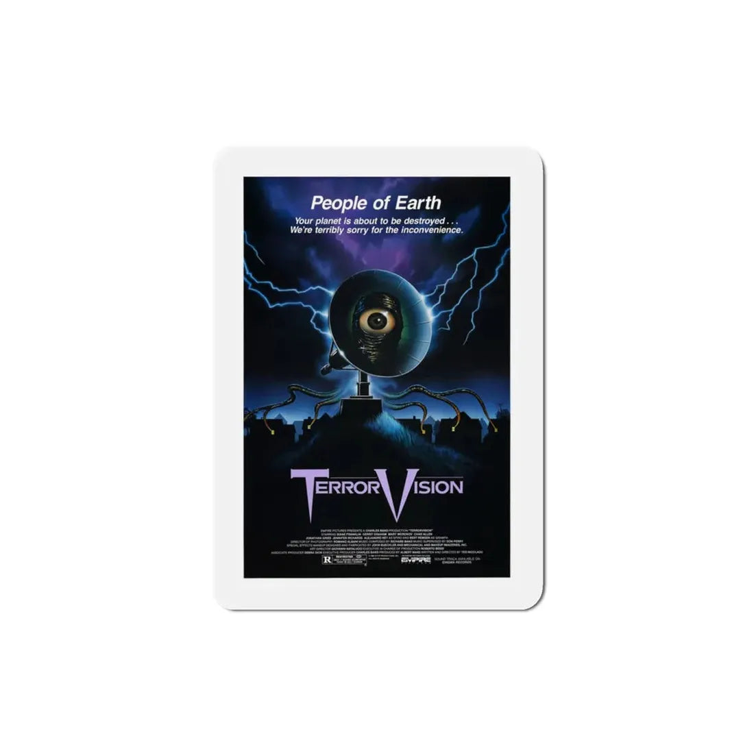 TerrorVision 1986 Movie Poster Refrigerator Magnet 3 Inch - The Sticker Space