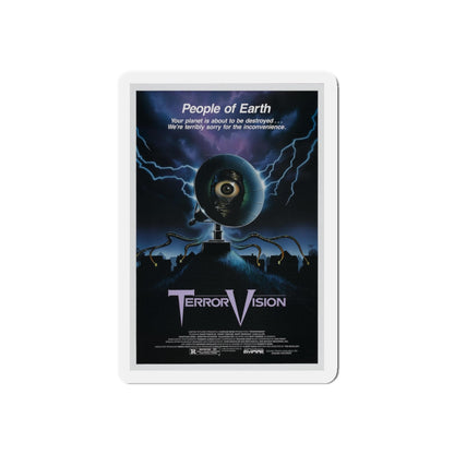 TERRORVISION 1986 Movie Poster - Refrigerator Magnet-4" x 4"-Die-Cut-1 pc-The Sticker Space