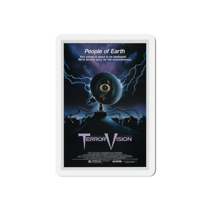 TERRORVISION 1986 Movie Poster - Refrigerator Magnet-5" x 5"-Die-Cut-1 pc-The Sticker Space