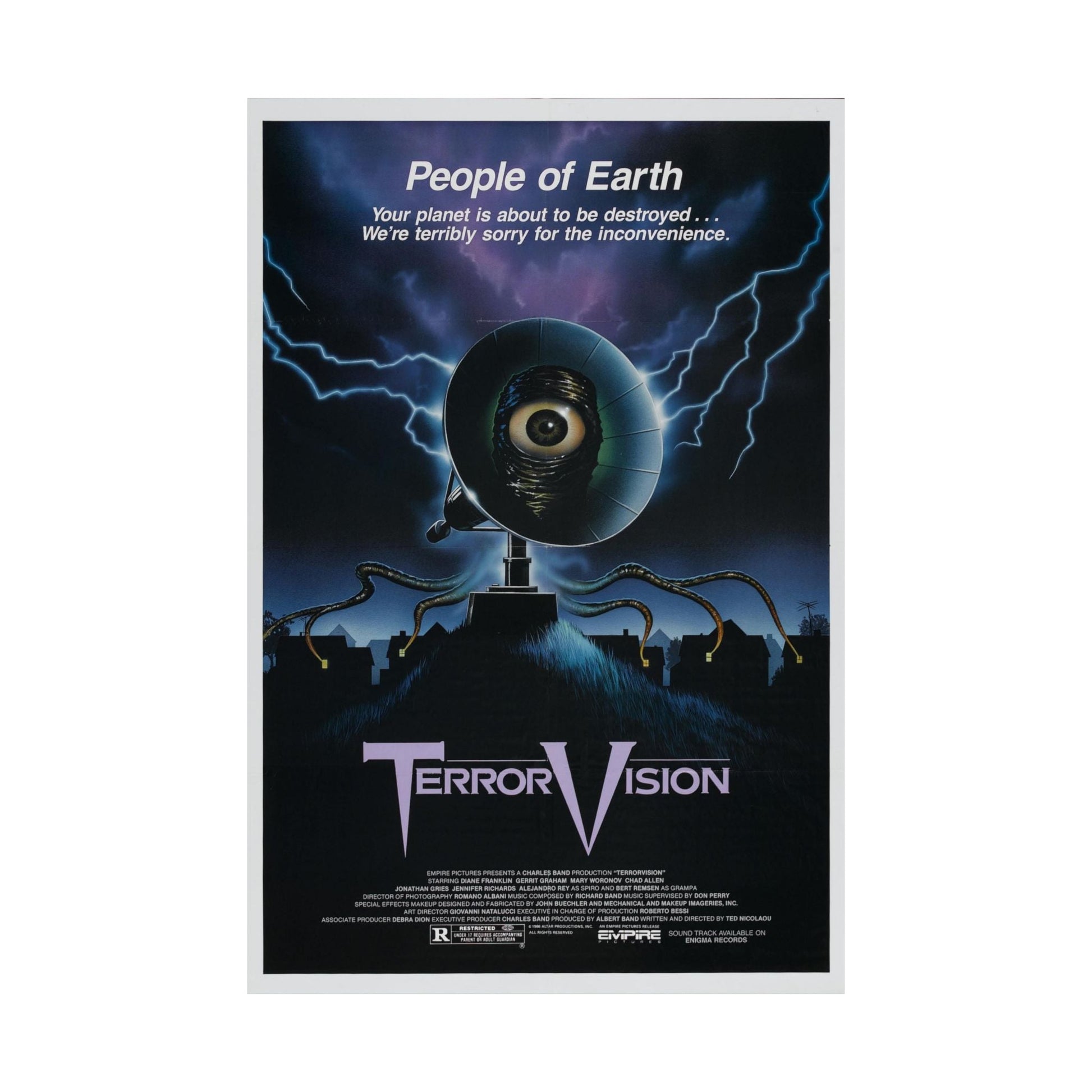 TERRORVISION 1986 - Paper Movie Poster-The Sticker Space