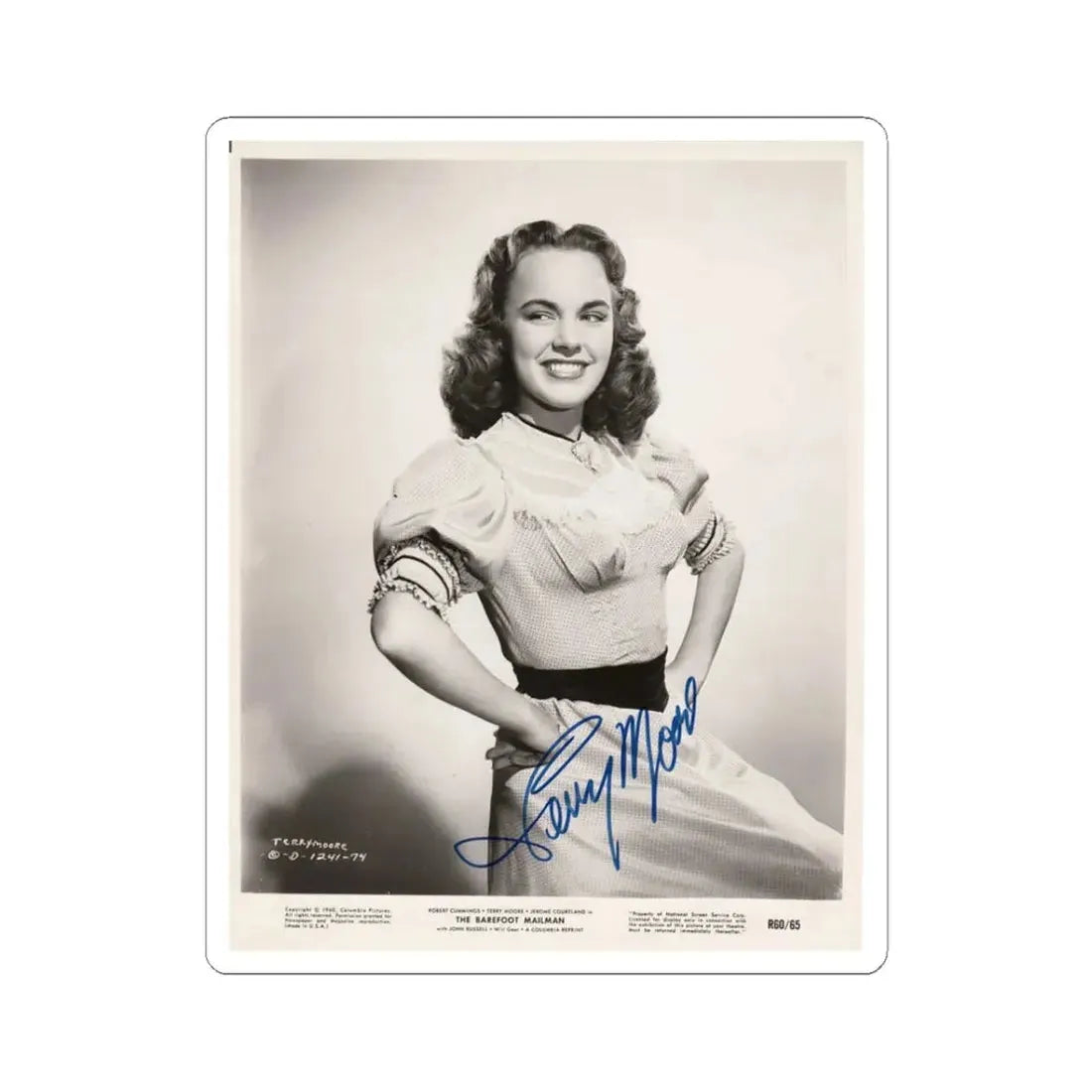 Terry Moore #294 (Vintage Female Icon) STICKER Vinyl Kiss-Cut Decal 3 Inch White - The Sticker Space