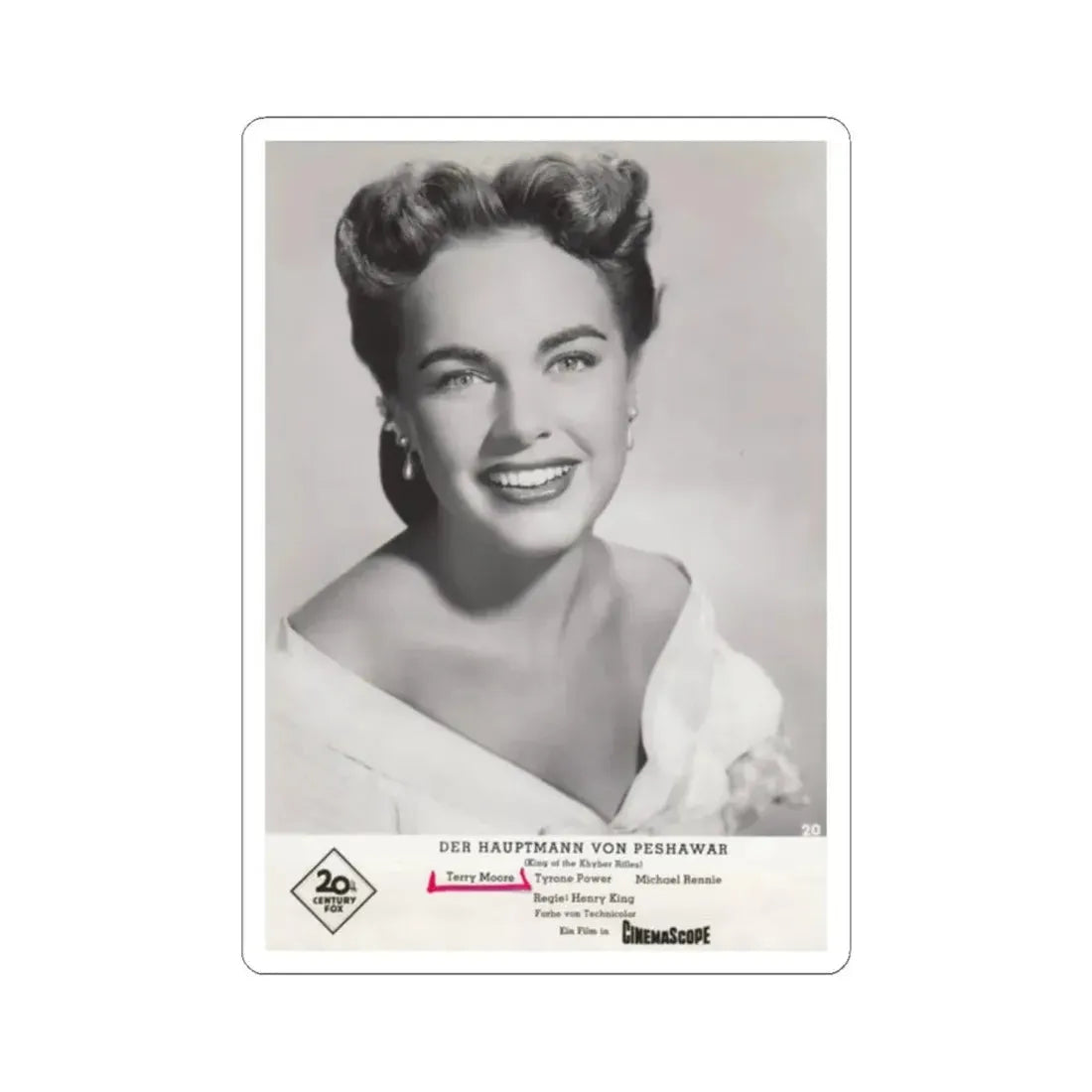 Terry Moore #316 (Vintage Female Icon) STICKER Vinyl Kiss-Cut Decal 2 Inch White - The Sticker Space