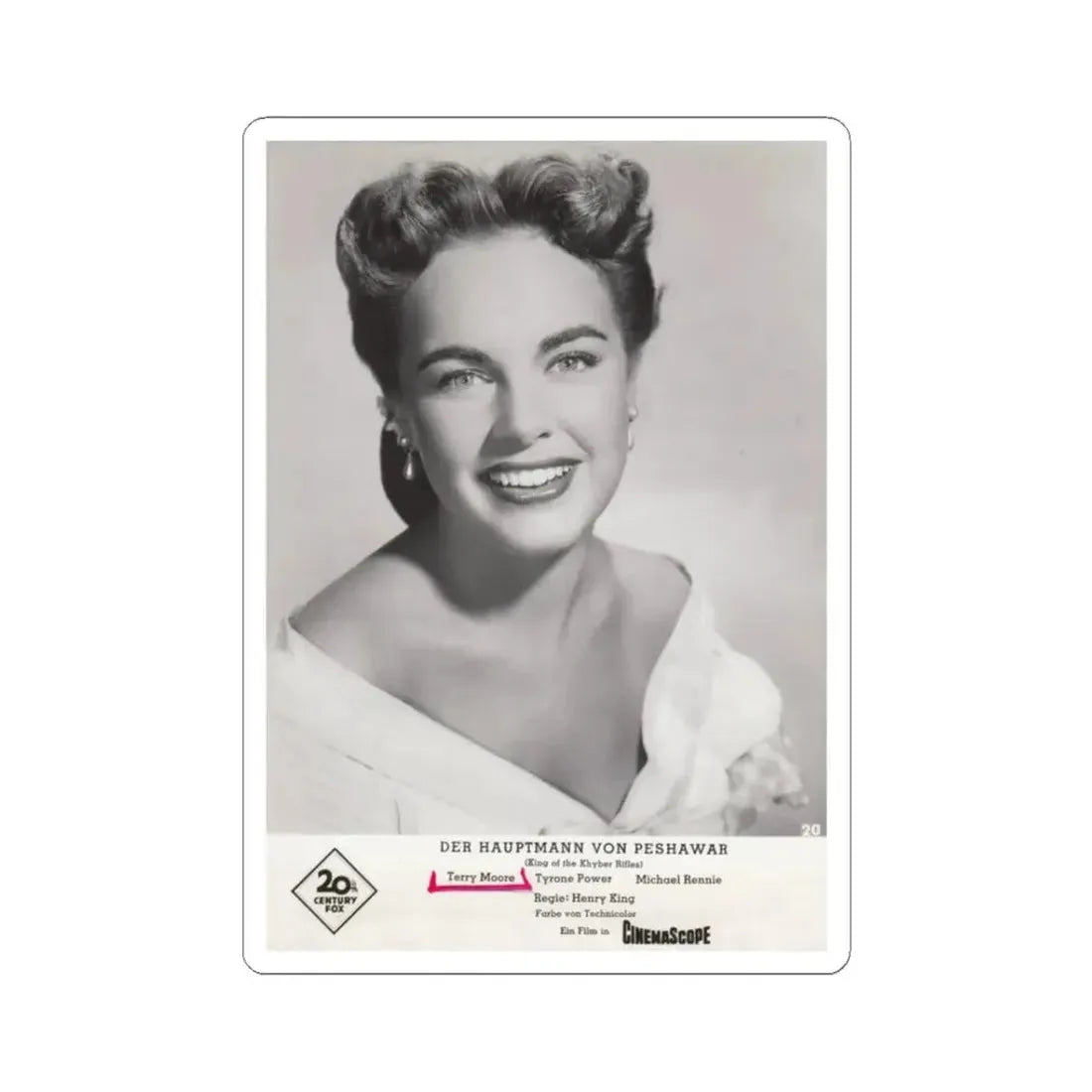 Terry Moore #316 (Vintage Female Icon) STICKER Vinyl Kiss-Cut Decal 3 Inch White - The Sticker Space