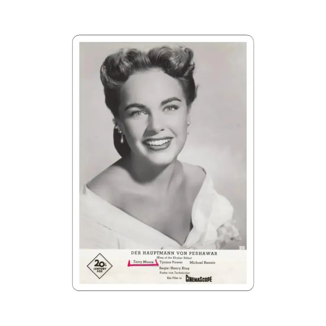 Terry Moore #316 (Vintage Female Icon) STICKER Vinyl Kiss-Cut Decal 4 Inch White - The Sticker Space