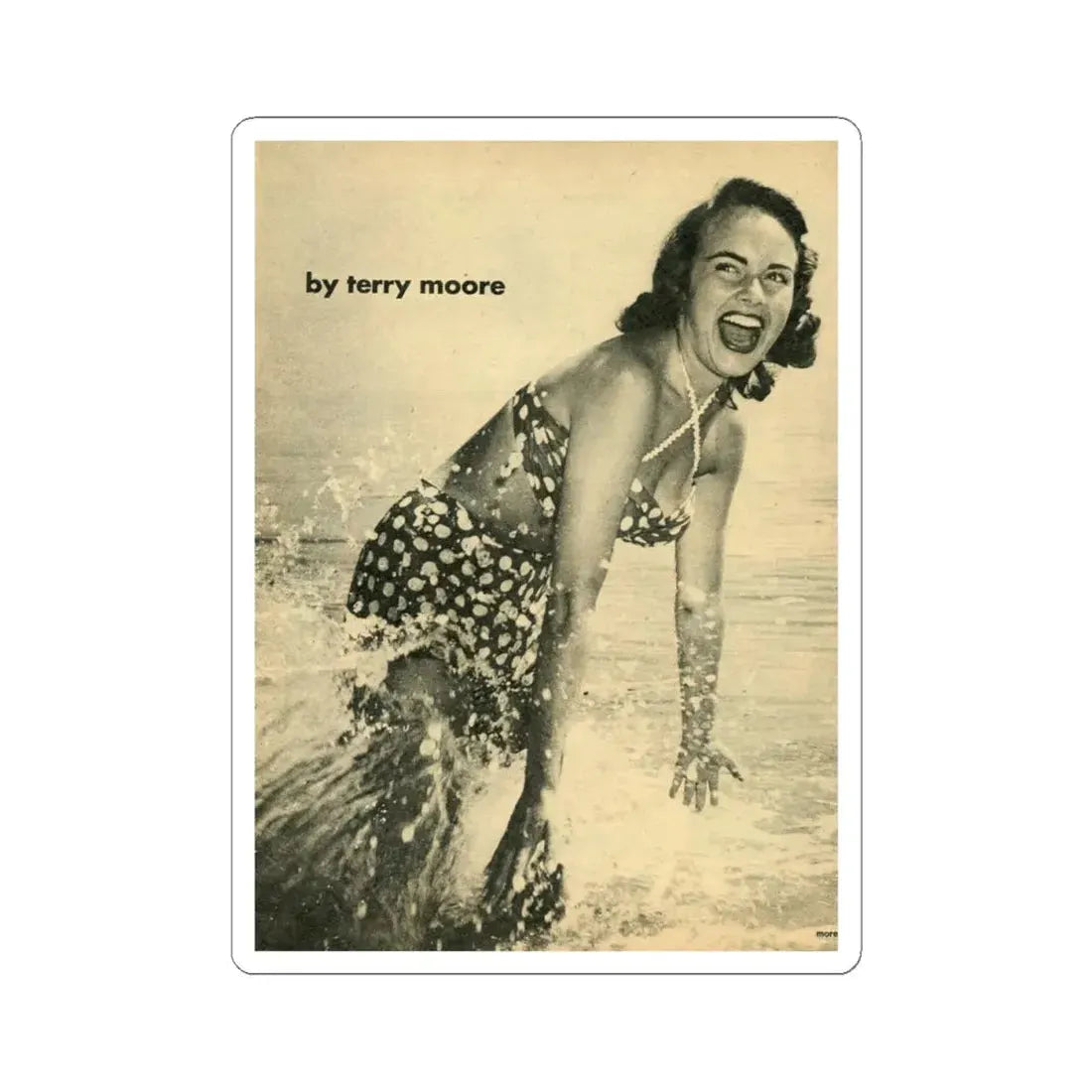 Terry Moore #348 (Vintage Female Icon) STICKER Vinyl Kiss-Cut Decal 4 Inch White - The Sticker Space