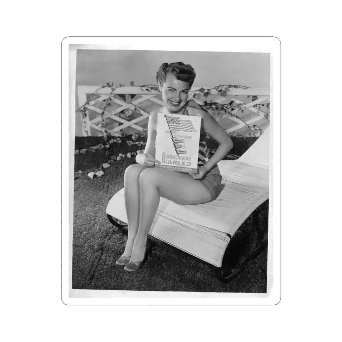 Terry Moore #582 (Vintage Female Icon) STICKER Vinyl Kiss-Cut Decal 3 Inch White - The Sticker Space