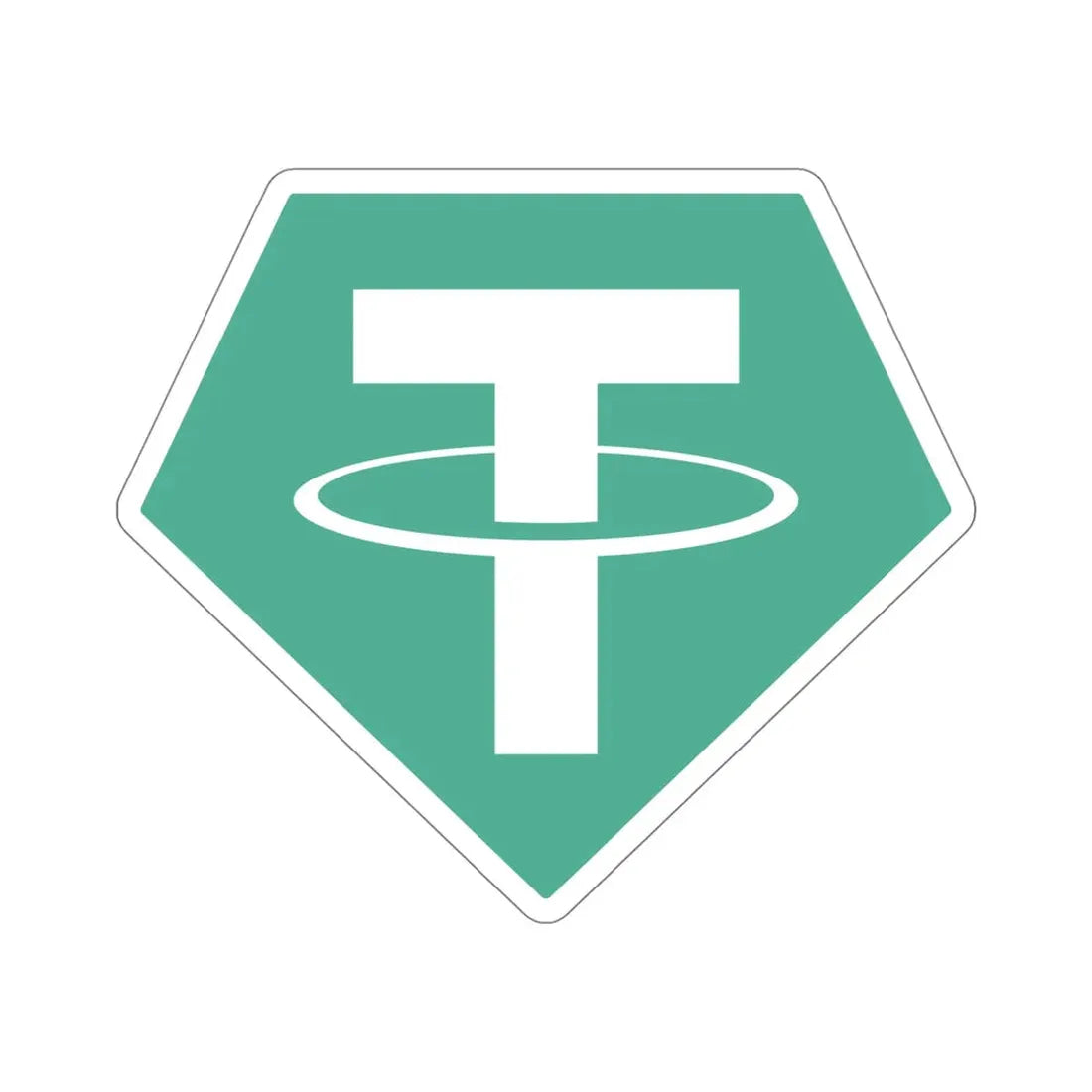 TETHER USDT (Cryptocurrency) STICKER Vinyl Die-Cut Decal 5 Inch - The Sticker Space