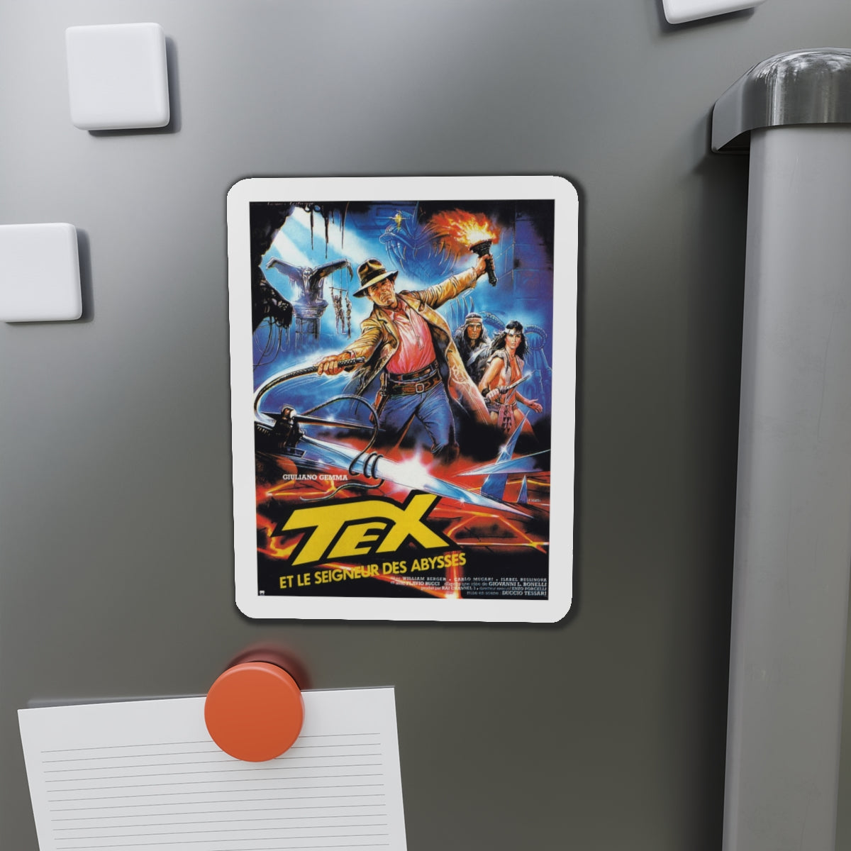 TEX AND THE LORD OF THE DEEP 1985 Movie Poster - Refrigerator Magnet-The Sticker Space