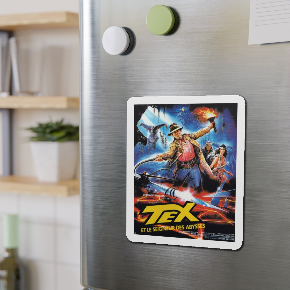 TEX AND THE LORD OF THE DEEP 1985 Movie Poster - Refrigerator Magnet-The Sticker Space