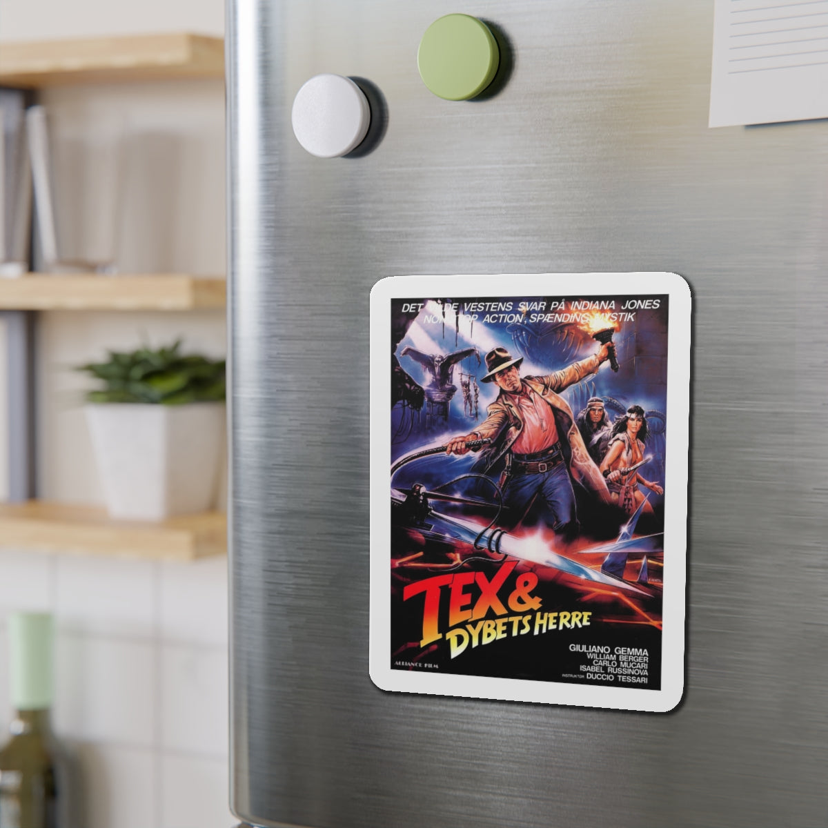 TEX AND THE LORD OF THE DEEP (DANISH) 1985 Movie Poster - Refrigerator Magnet-The Sticker Space